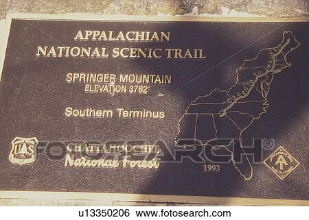 GA, Georgia, Chattahoochee National Forest, Southern Terminus of Appalachian Trail Plaque, North Georgia, hiking, map View Large Photo Image Stock Photograph - GA, Georgia, Chattahoochee National Forest, Southern Terminus of Appalachian Trail Plaque, North Georgia, hiking, map. Fotosearch