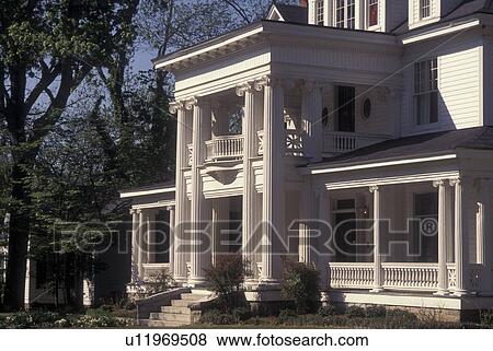 Stock Photo -  Gainesville, GA, Georgia, 539 Pruitt-Wheeler House, Green Street Historic District, antebellum. Fotosearch