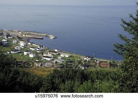 Gaspe Peninsula, L'Anse-a-Valleau, Quebec, Canada, Gulf of St. Lawrence, Scenic view of the village of L'Anse-a-Valleau on the Gaspe Peninsula along the St. Lawrence River in Quebec. View Large Photo Image Stock Photograph - Gaspe Peninsula, L'Anse-a-Valleau, Quebec, Canada, Gulf of St. Lawrence, Scenic view of the village of L'Anse-a-Valleau on the Gaspe Peninsula along the St. Lawrence River in Quebec.. Fotosearch
