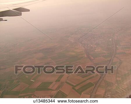 Germany, Frankfurt, Europe, Aerial view of Frankfurt from an airplane. View Large Photo Image Picture - Germany, Frankfurt, Europe, Aerial view of Frankfurt from an airplane.. Fotosearch