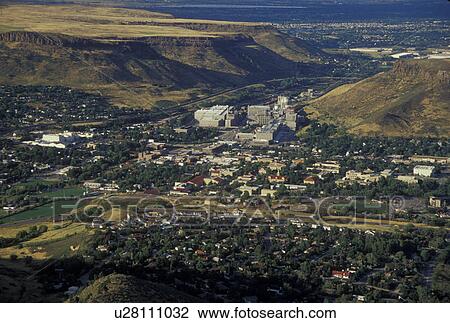 Stock Image -  Golden, CO, Colorado, aerial . Fotosearch