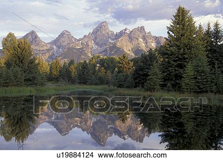 Grand Teton National Park, Jackson Hole, WY, Wyoming, Scenic view of the Grand Tetons from the Snake River in Grand Teton Nat'l Park. View Large Photo Image Picture - Grand Teton National Park, Jackson Hole, WY, Wyoming, Scenic view of the Grand Tetons from the Snake River in Grand Teton Nat'l Park.. Fotosearch