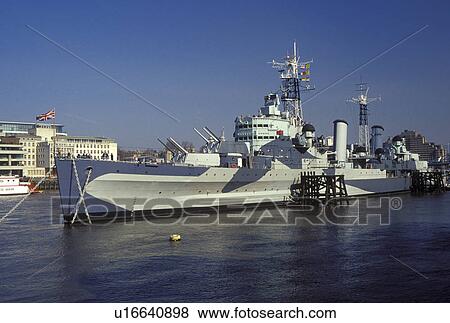 HMS Belfast, London, England, Great Britain, United Kingdom, Europe, H. M. S. Belfast Naval Battleship moored along the River Thames. View Large Photo Image Stock Photo - HMS Belfast, London, England, Great Britain, United Kingdom, Europe, H. M. S. Belfast Naval Battleship moored along the River Thames.. Fotosearch