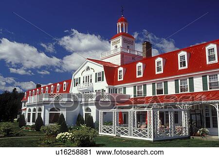 hotel, Tadoussac, Quebec, Canada, Colonial style Hotel Tadoussac in the summer resort town of Tadoussac. View Large Photo Image Stock Image - hotel, Tadoussac, Quebec, Canada, Colonial style Hotel Tadoussac in the summer resort town of Tadoussac.. Fotosearch