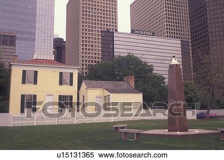 Houston, TX, Texas, downtown, Sam Houston Park, Rice Cherry House View Large Photo Image Stock Photography - Houston, TX, Texas, downtown, Sam Houston Park, Rice Cherry House. Fotosearch