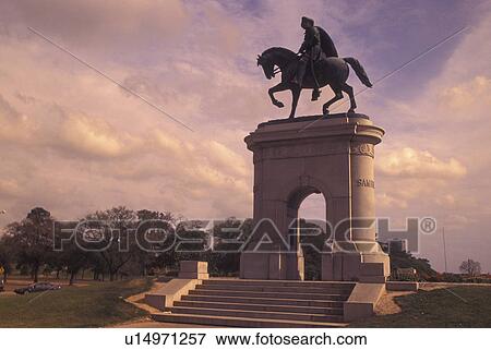 Stock Photo -  Houston, TX, Texas, Hermann Park, Sam Houston Equestrian Monument. Fotosearch