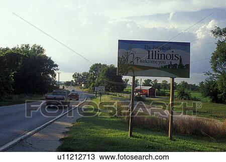 IL, Illinois, Illinois Welcome Sign, state line View Large Photo Image Stock Image - IL, Illinois, Illinois Welcome Sign, state line. Fotosearch