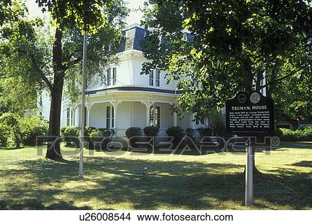 Independence, MO, Missouri, Harry S. Truman National Historic Site, 33rd president of the United States, Truman House View Large Photo Image Picture - Independence, MO, Missouri, Harry S. Truman National Historic Site, 33rd president of the United States, Truman House. Fotosearch