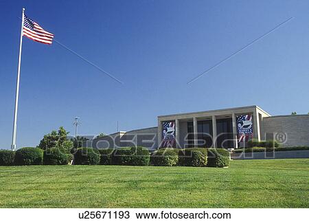 Stock Image -  Independence, MO, Missouri, Truman Presidential Museum & Library, 33rd president of the United States. Fotosearch