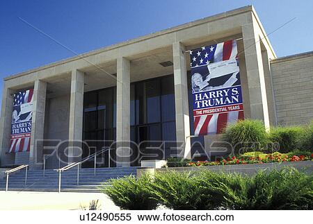 Stock Photography -  Independence, MO, Missouri, Truman Presidential Museum & Library, 33rd president of the United States. Fotosearch