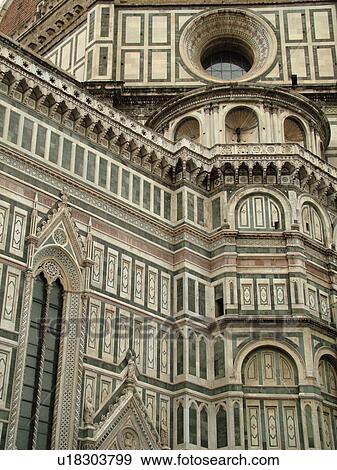 Italy, Florence, Tuscany, Firenza, Toscana, Europe, The ornate fatade of the Duomo in the Piazza Del Duomo in the city of Florence. View Large Photo Image Stock Photo - Italy, Florence, Tuscany, Firenza, Toscana, Europe, The ornate fatade of the Duomo in the Piazza Del Duomo in the city of Florence.. Fotosearch