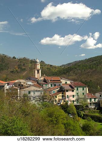 Italy, Liguria, Carrodano-Inferiore, Europe, Scenic view of the village of Carrodano-Inferiore. View Large Photo Image Stock Photo - Italy, Liguria, Carrodano-Inferiore, Europe, Scenic view of the village of Carrodano-Inferiore.. Fotosearch