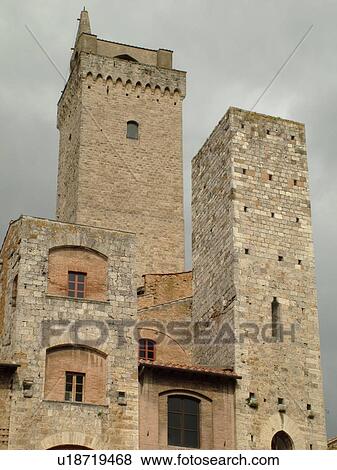 Italy, Tuscany, San Gimignano, Toscana, Europe, Towers in the medieval town of San Gimignano. View Large Photo Image Stock Photo - Italy, Tuscany, San Gimignano, Toscana, Europe, Towers in the medieval town of San Gimignano.. Fotosearch
