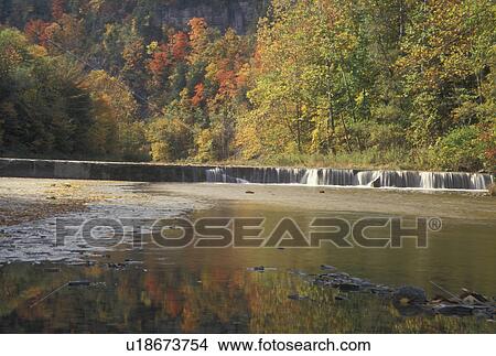 Ithaca, NY, New York, Finger Lakes Region, Taughannock Falls State Park, waterfall, autumn View Large Photo Image Picture - Ithaca, NY, New York, Finger Lakes Region, Taughannock Falls State Park, waterfall, autumn. Fotosearch