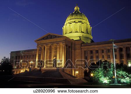 Jefferson City, MO, Missouri, Missouri State Capitol, State House, evening View Large Photo Image Stock Photograph - Jefferson City, MO, Missouri, Missouri State Capitol, State House, evening. Fotosearch