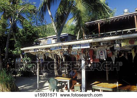 Jost Van Dyke, British Virgin Islands, Caribbean, BVI, Foxy's Tamarind Bar Restaurant on Jost Van Dyke Island. View Large Photo Image Stock Image - Jost Van Dyke, British Virgin Islands, Caribbean, BVI, Foxy's Tamarind Bar Restaurant on Jost Van Dyke Island.. Fotosearch