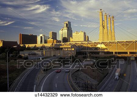 Kansas City, MO, Missouri, skyline, downtown, Convention Center View Large Photo Image Stock Photo - Kansas City, MO, Missouri, skyline, downtown, Convention Center. Fotosearch
