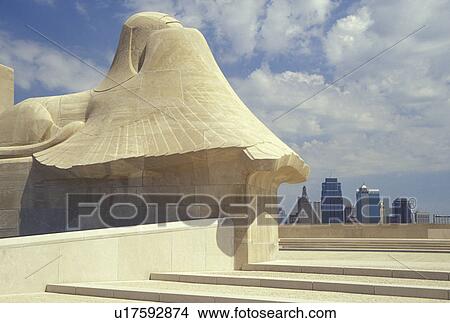 Kansas City, MO, Missouri, Sphinx like figure at Liberty Memorial View Large Photo Image Picture - Kansas City, MO, Missouri, Sphinx like figure at Liberty Memorial. Fotosearch