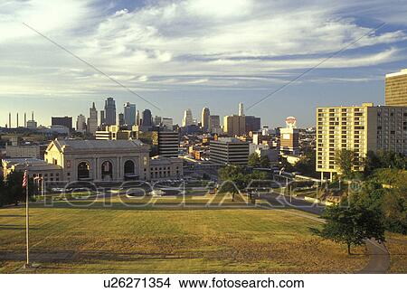Kansas City, MO, Missouri, Union Station, downtown skyline View Large Photo Image Picture - Kansas City, MO, Missouri, Union Station, downtown skyline. Fotosearch