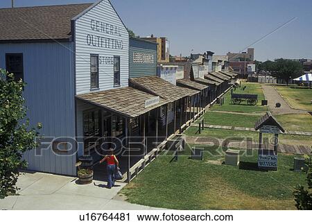 Stock Image -  Kansas, Dodge City, KS, Boot Hill Museum, INC. on Front Street. Fotosearch