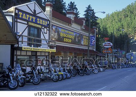 Stock Image -  Keystone, SD, South Dakota, Black Hills, Gold Mining Town, Sturgis Bike Week. Fotosearch