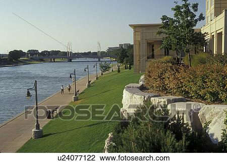 KS, Kansas, Wichita, Arkansas River, waterfront, riverfront View Large Photo Image Stock Image - KS, Kansas, Wichita, Arkansas River, waterfront, riverfront. Fotosearch
