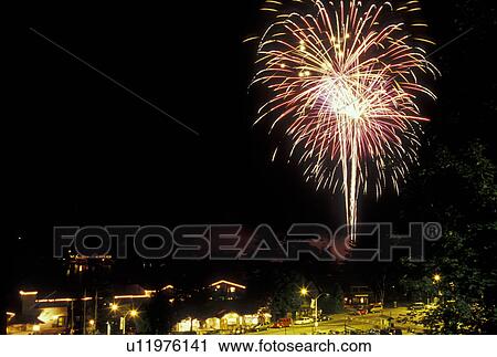 Lake Placid, NY, New York, Firework display on the 4th of July, Independence Day View Large Photo Image Stock Image - Lake Placid, NY, New York, Firework display on the 4th of July, Independence Day. Fotosearch