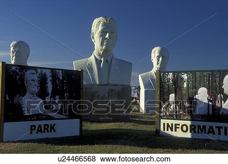 Stock Photo -  Lead, SD, South Dakota, Black Hills, Presidential Park Sculpture Garden. Fotosearch