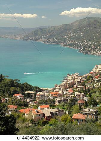 Liguria, Italy, Camogli, Riviera di Levante, Ligurian Riviera, Europe, Scenic view of the resort town of Camogli along the Ligurian Sea. View Large Photo Image Stock Image - Liguria, Italy, Camogli, Riviera di Levante, Ligurian Riviera, Europe, Scenic view of the resort town of Camogli along the Ligurian Sea.. Fotosearch