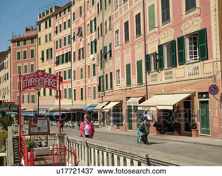 Liguria, Italy, Camogli, Riviera di Levante, Ligurian Riviera, Europe, Colorful buildings along the waterfront of the resort town of Camogli along the Ligurian Sea. View Large Photo Image Stock Photo - Liguria, Italy, Camogli, Riviera di Levante, Ligurian Riviera, Europe, Colorful buildings along the waterfront of the resort town of Camogli along the Ligurian Sea.. Fotosearch