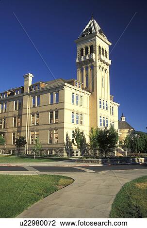 Stock Image -  Logan, UT, Utah, Utah State University, Old Main. Fotosearch