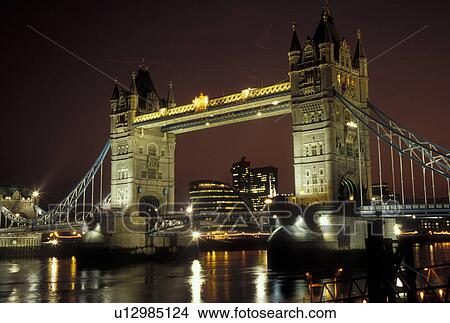 London, England, Great Britain, United Kingdom, Europe, Tower Bridge crosses the River Thames in London in the evening. View Large Photo Image Picture - London, England, Great Britain, United Kingdom, Europe, Tower Bridge crosses the River Thames in London in the evening.. Fotosearch