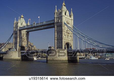 London, England, Great Britain, United Kingdom, Europe, Tower Bridge crosses the River Thames in London. View Large Photo Image Picture - London, England, Great Britain, United Kingdom, Europe, Tower Bridge crosses the River Thames in London.. Fotosearch