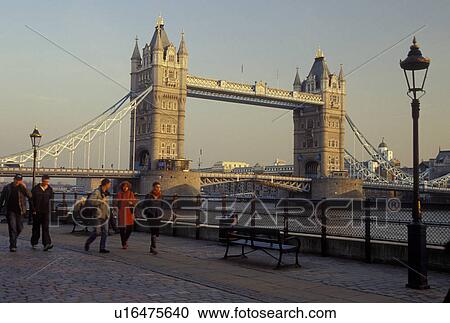 London, England, Great Britain, United Kingdom, Europe, View of Tower Bridge crossing the River Thames in London from the riverfront. View Large Photo Image Stock Image - London, England, Great Britain, United Kingdom, Europe, View of Tower Bridge crossing the River Thames in London from the riverfront.. Fotosearch
