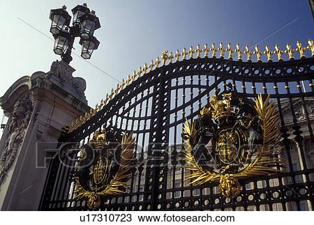 London, England, Great Britain, United Kingdom, Europe, The Palace Gate at Buckingham Palace. View Large Photo Image Stock Image - London, England, Great Britain, United Kingdom, Europe, The Palace Gate at Buckingham Palace.. Fotosearch