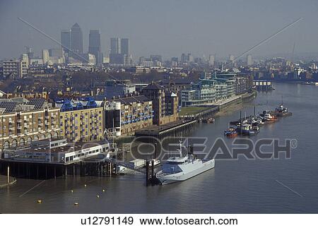 London, England, Great Britain, United Kingdom, Europe, View of London skyline and the River Thames from Tower Bridge. View Large Photo Image Stock Photo - London, England, Great Britain, United Kingdom, Europe, View of London skyline and the River Thames from Tower Bridge.. Fotosearch