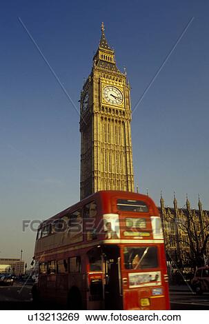 London, England, Great Britain, United Kingdom, Europe, Big Ben and red double decker bus in Westminster. View Large Photo Image Stock Photo - London, England, Great Britain, United Kingdom, Europe, Big Ben and red double decker bus in Westminster.. Fotosearch