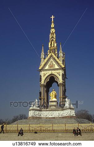 Stock Photo -  London, England, Great Britain, United Kingdom, Europe, Albert Memorial at Kensington Gardens.. Fotosearch
