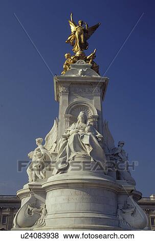 London, England, Great Britain, United Kingdom, Europe, Queen Victoria Monument outside Buckingham Palace. View Large Photo Image Stock Photo - London, England, Great Britain, United Kingdom, Europe, Queen Victoria Monument outside Buckingham Palace.. Fotosearch