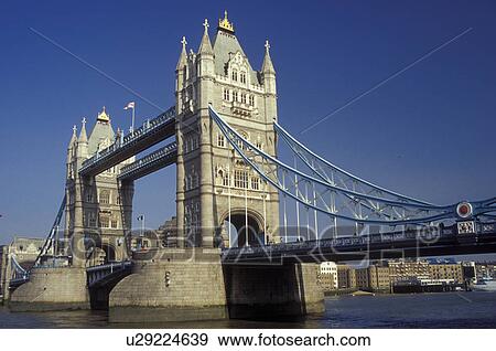 London, England, Great Britain, United Kingdom, Europe, Tower Bridge crosses the River Thames in London. View Large Photo Image Stock Photo - London, England, Great Britain, United Kingdom, Europe, Tower Bridge crosses the River Thames in London.. Fotosearch