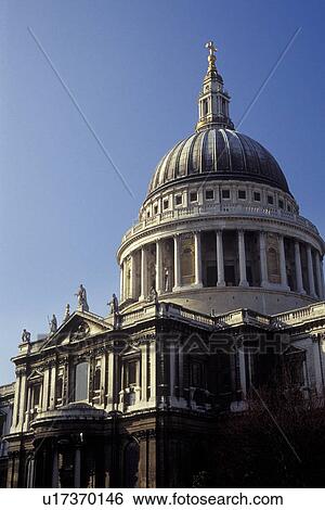 London, England, Great Britain, United Kingdom, Europe, St. Paul's Cathedral in downtown London. View Large Photo Image Stock Photograph - London, England, Great Britain, United Kingdom, Europe, St. Paul's Cathedral in downtown London.. Fotosearch
