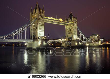 London, England, Great Britain, United Kingdom, Europe, Tower Bridge crosses the River Thames in London in the evening. View Large Photo Image Stock Photograph - London, England, Great Britain, United Kingdom, Europe, Tower Bridge crosses the River Thames in London in the evening.. Fotosearch