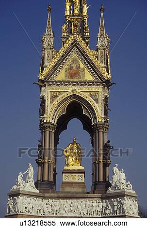 Stock Photography -  London, England, Great Britain, United Kingdom, Europe, Albert Memorial at Kensington Gardens.. Fotosearch