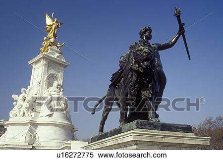 London, England, Great Britain, United Kingdom, Europe, Queen Victoria Monument outside Buckingham Palace. View Large Photo Image Stock Photography - London, England, Great Britain, United Kingdom, Europe, Queen Victoria Monument outside Buckingham Palace.. Fotosearch