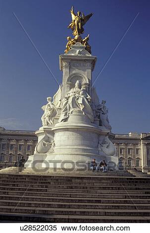 London, England, Great Britain, United Kingdom, Europe, Queen Victoria Monument outside Buckingham Palace. View Large Photo Image Stock Photography - London, England, Great Britain, United Kingdom, Europe, Queen Victoria Monument outside Buckingham Palace.. Fotosearch