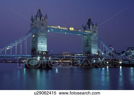 London, England, Great Britain, United Kingdom, Europe, Tower Bridge crosses the River Thames in London in the evening. View Large Photo Image Stock Photography - London, England, Great Britain, United Kingdom, Europe, Tower Bridge crosses the River Thames in London in the evening.. Fotosearch