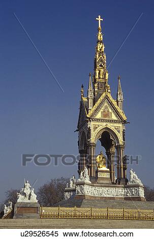 London, England, Great Britain, United Kingdom, Europe, Albert Memorial at Kensington Gardens. View Large Photo Image Stock Photography - London, England, Great Britain, United Kingdom, Europe, Albert Memorial at Kensington Gardens.. Fotosearch