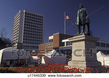 Stock Photo -  Macon, GA, Georgia, Cherry Blossom Festival, William M. Wadley Monument. Fotosearch