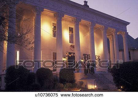Macon, GA, Georgia, Historic Macon, Beall's 1860 Restaurant, Greek Revival Mansion, evening View Large Photo Image Stock Photography - Macon, GA, Georgia, Historic Macon, Beall's 1860 Restaurant, Greek Revival Mansion, evening. Fotosearch