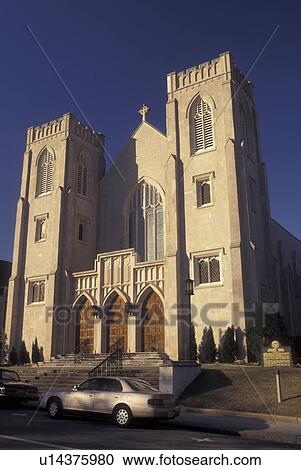 Stock Image -  Macon, GA, Georgia, Mulberry Street Methodist Church. Fotosearch